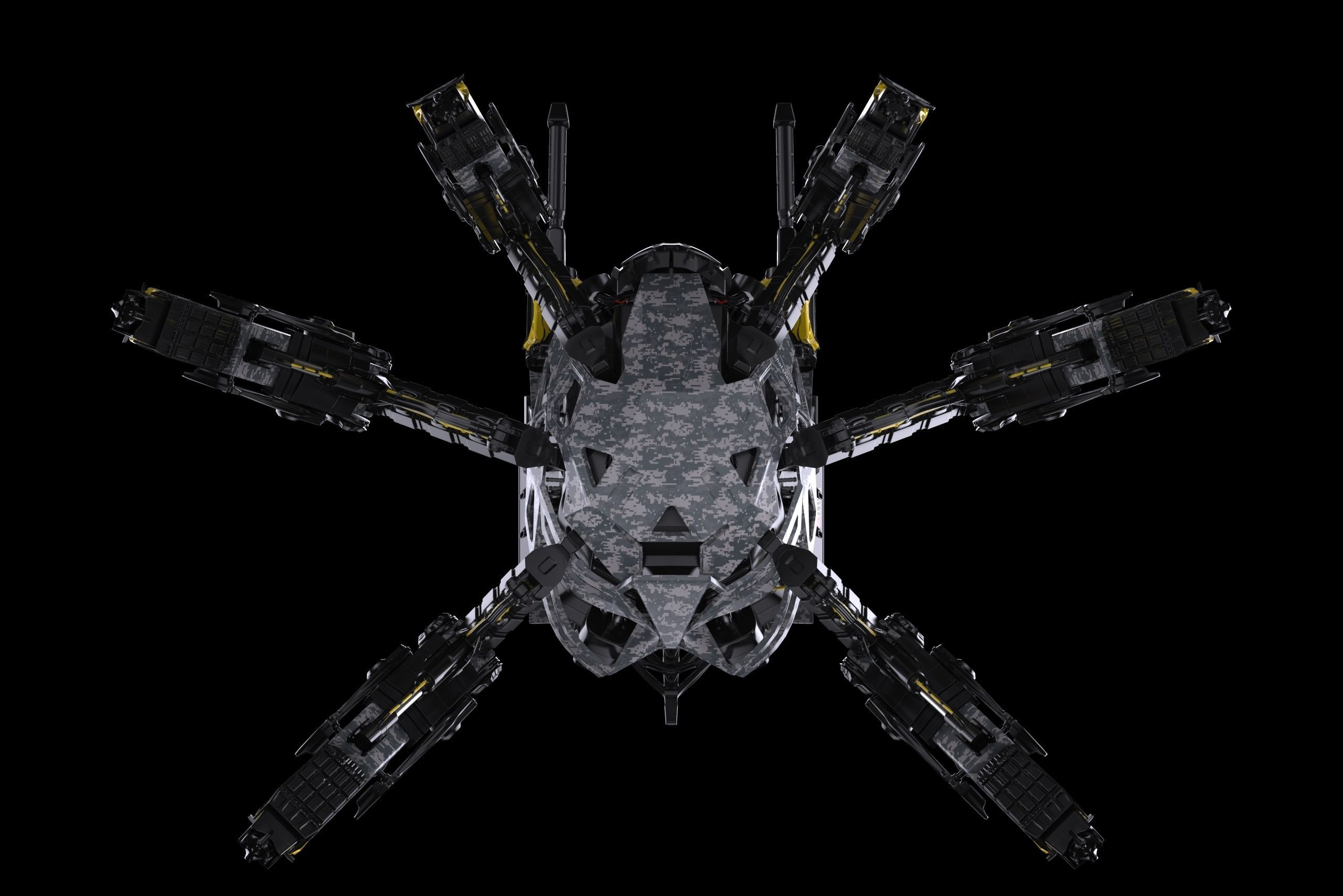 Scifi Spider Tank 3D model_6