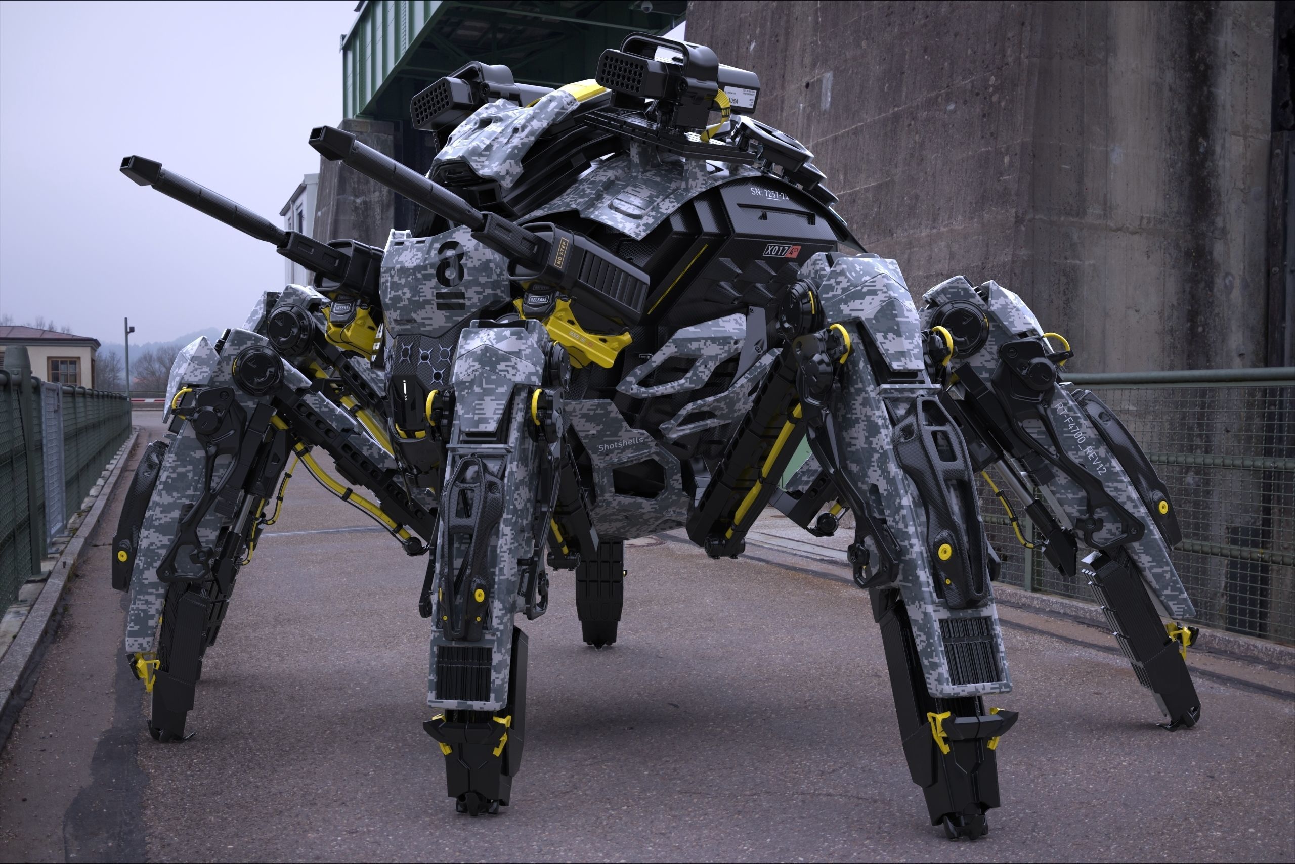 Scifi Spider Tank 3D model_1