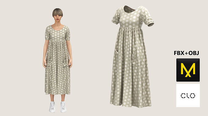 Dress Marvelous Designer 3D model