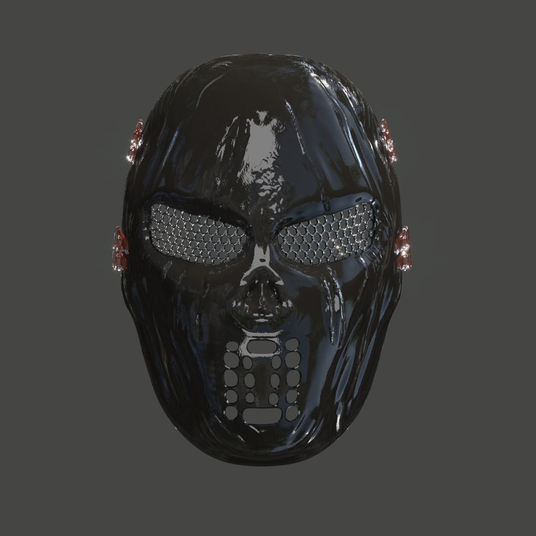 darck mask skull new  3D model_2