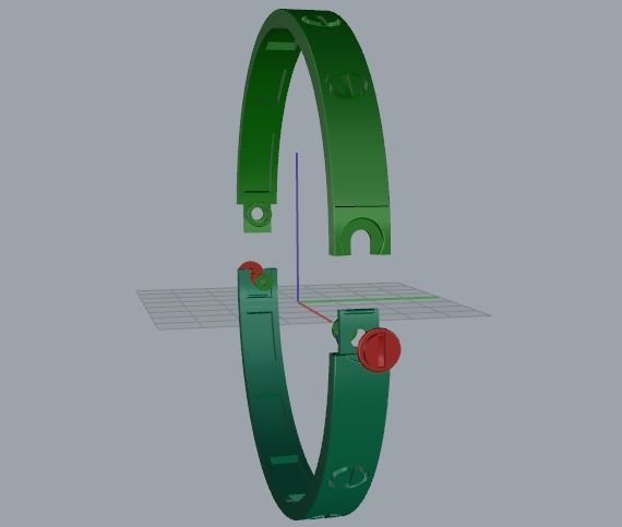 Bracelet Model 1230 3D print model_7