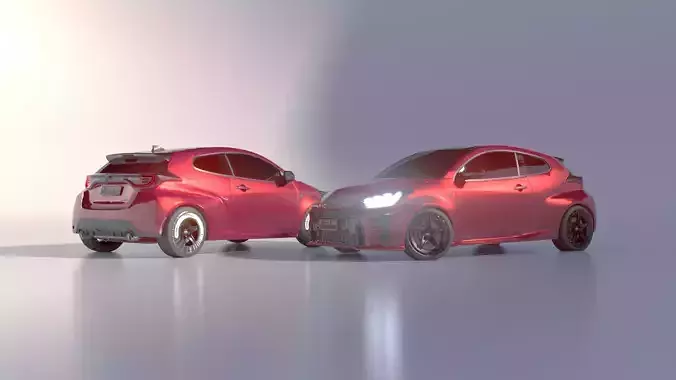 Toyota GR Yaris GR Four with HSR Wheels 