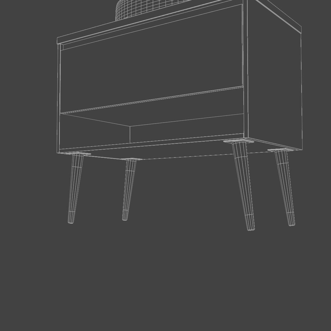 Bathroom cabinet with sink and faucet 3D model_7