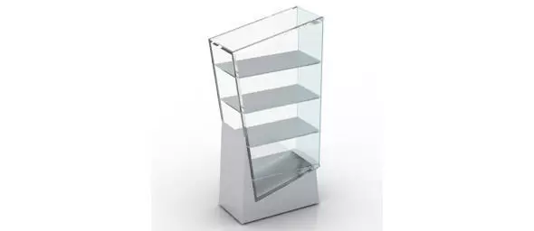 Glasscase 3d model glass display case with shelves 3D model_0