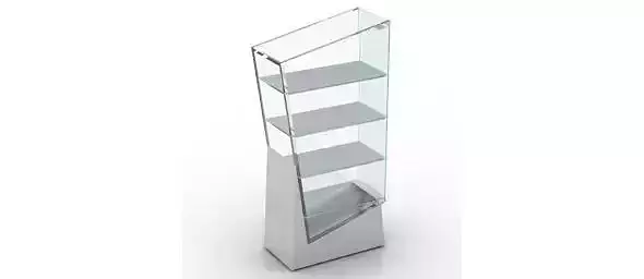 Glasscase 3d model glass display case with shelves 3D model