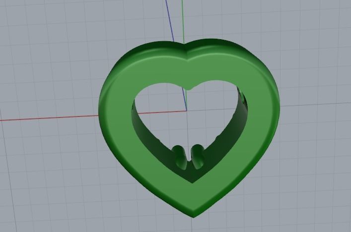 Heart pendant Model 1237 3D print model_9