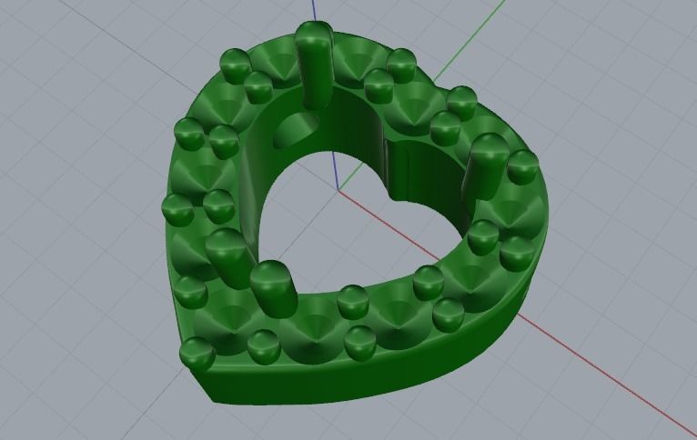 Heart pendant Model 1237 3D print model_6