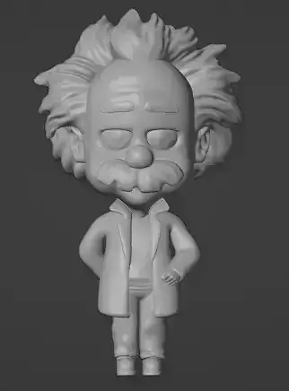 PRINTABLE STYLIZED ALBERT EINSTEIN 3D print model