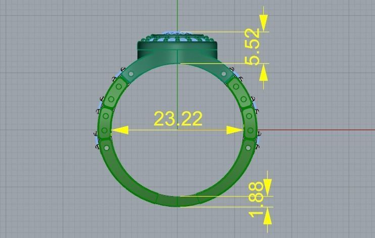 Ring Model 1262 3D print model_3