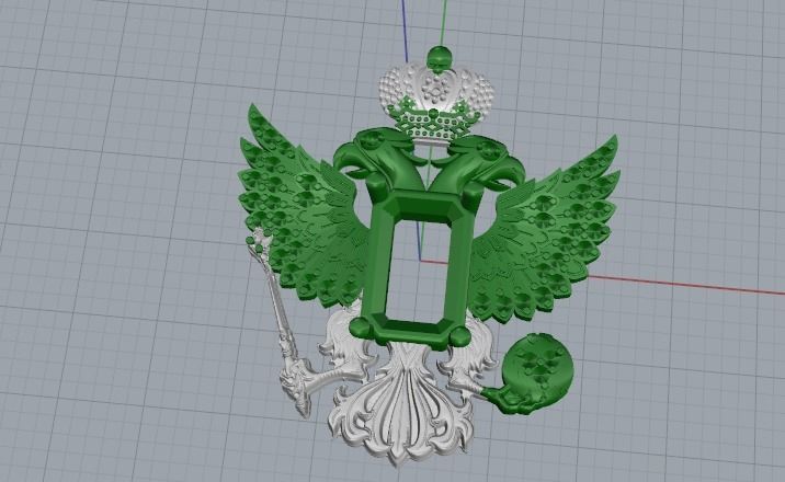 Coat of arms of Russia Model 1272 3D print model_4