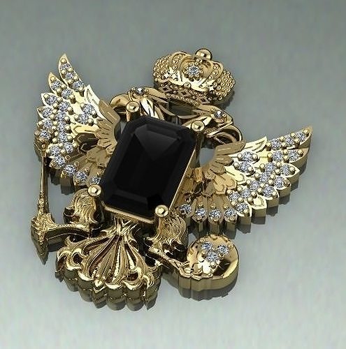 Coat of arms of Russia Model 1272 3D print model