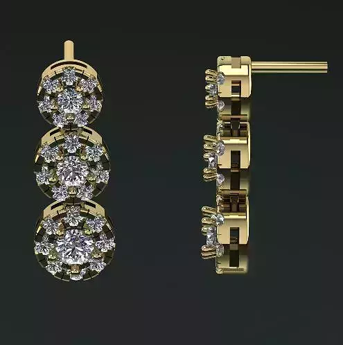 Dangling earrings Model 1269