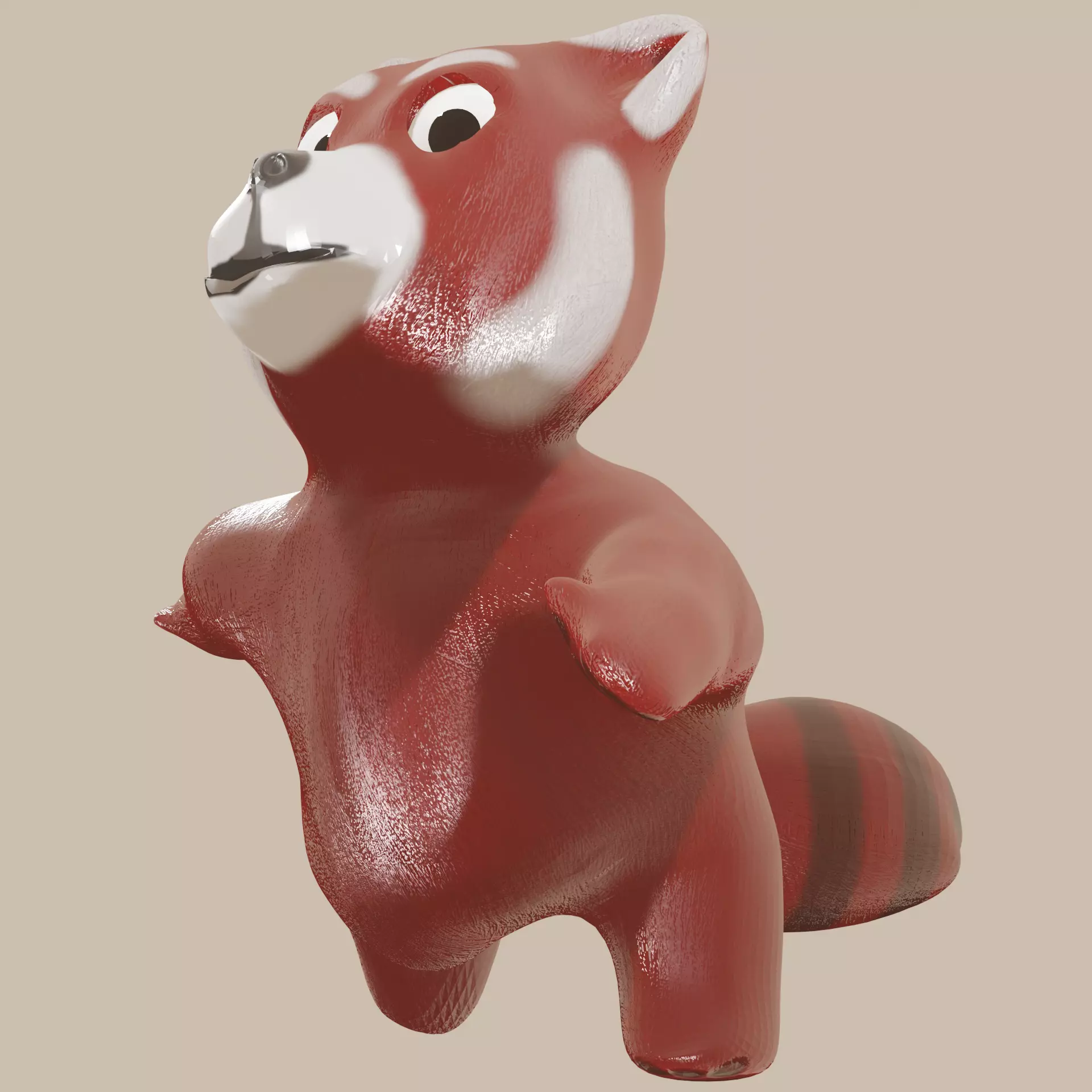 RedPanda LowPoly toy bear 3D model_0