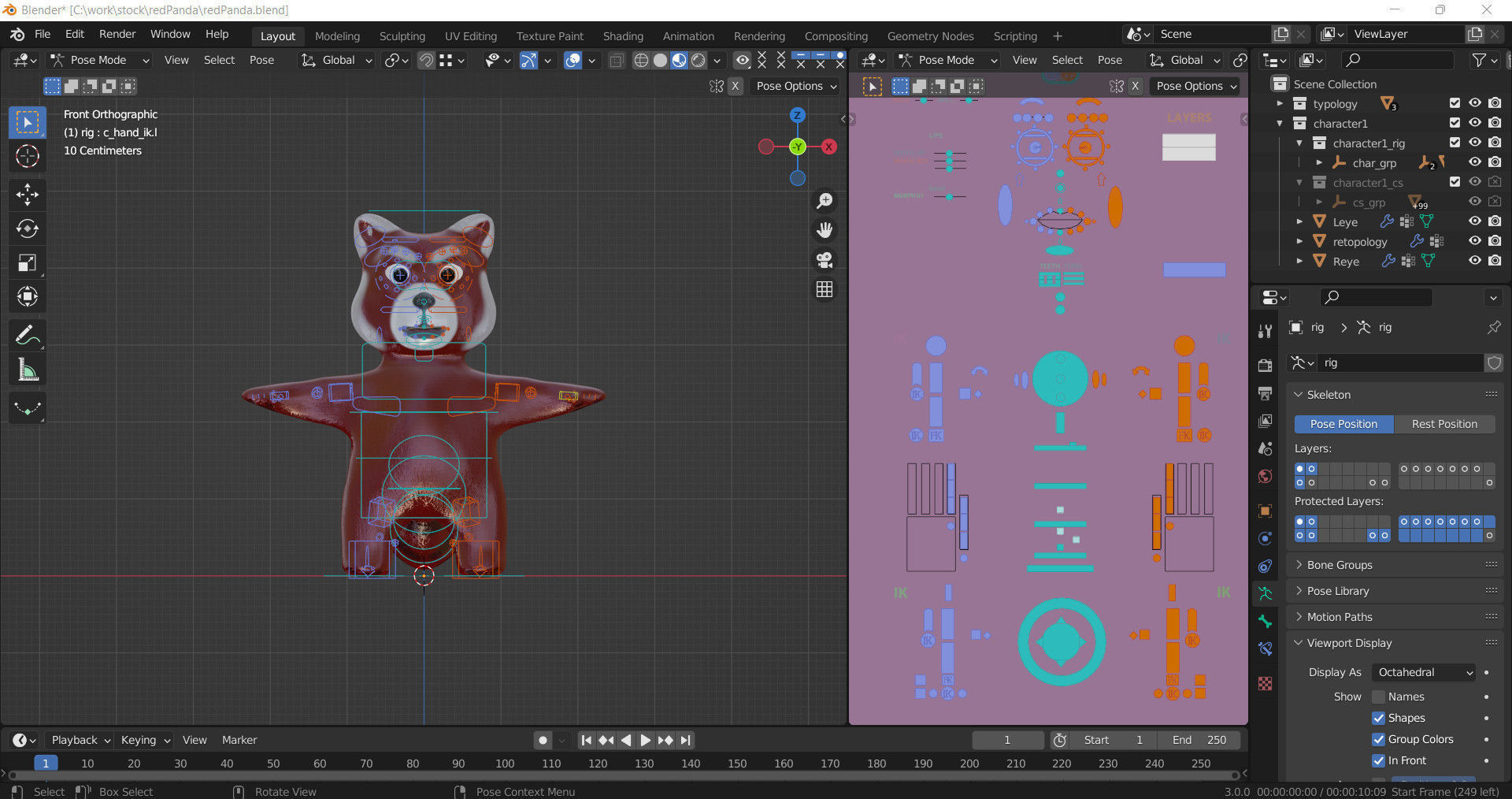 RedPanda LowPoly toy bear 3D model_8