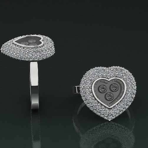 Heart ring Model 1276 3D print model