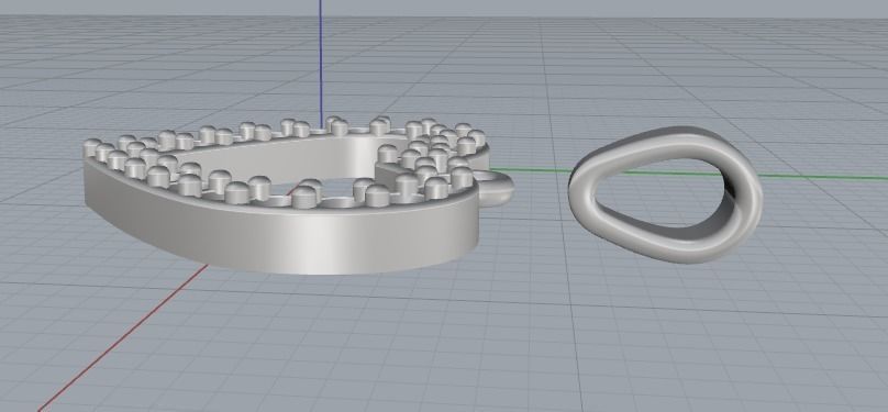 Pendant Heart Model 1275 3D print model_7