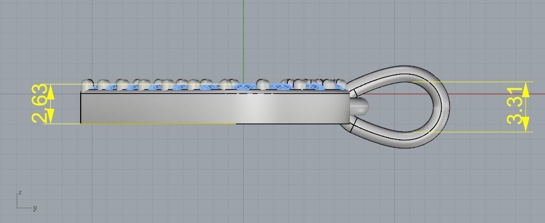 Pendant Heart Model 1275 3D print model_5