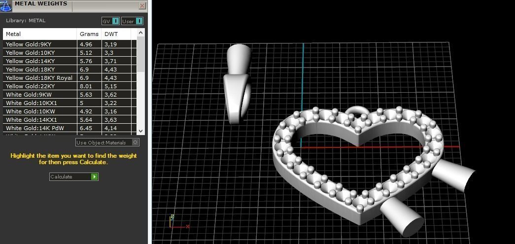 Pendant Heart Model 1275 3D print model_2