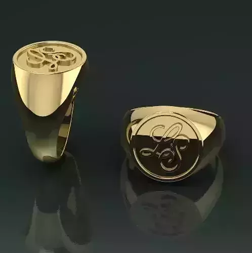 L S letter ring Model 1293