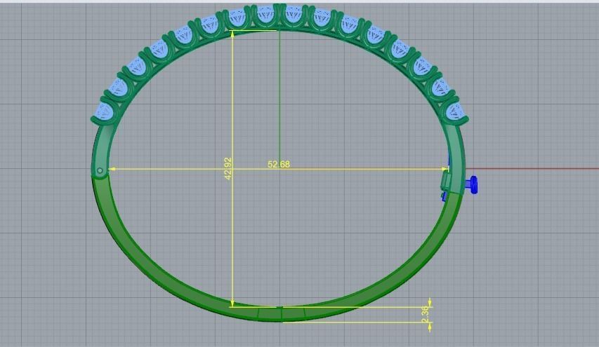 Bracelet Model 1290 3D print model_4