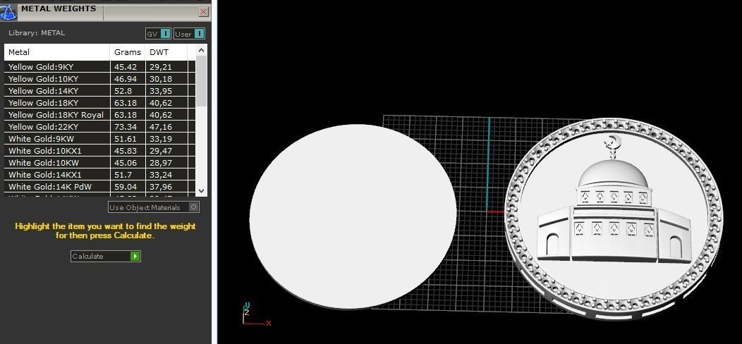 Pendant mosque Model 1311 3D print model_2