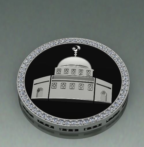 Pendant mosque Model 1311 3D print model_1