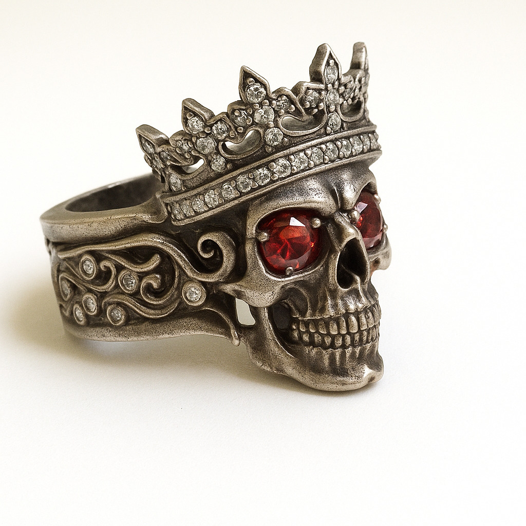 Skull ring Model 1309 3D print model_2