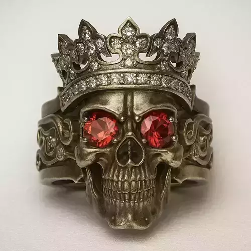 Skull ring Model 1309 3D print model