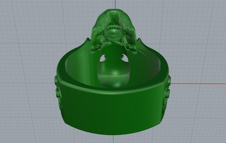 Skull ring Model 1309 3D print model_13