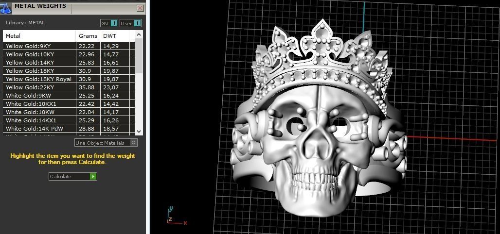 Skull ring Model 1309 3D print model_7