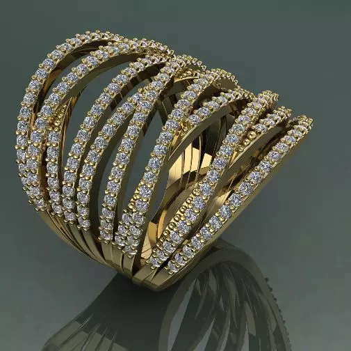 Womens ring GODK Model 1308 3D print model