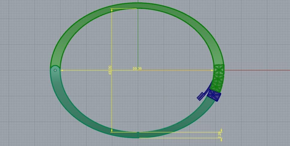 Bracelet Model 1306 3D print model_3