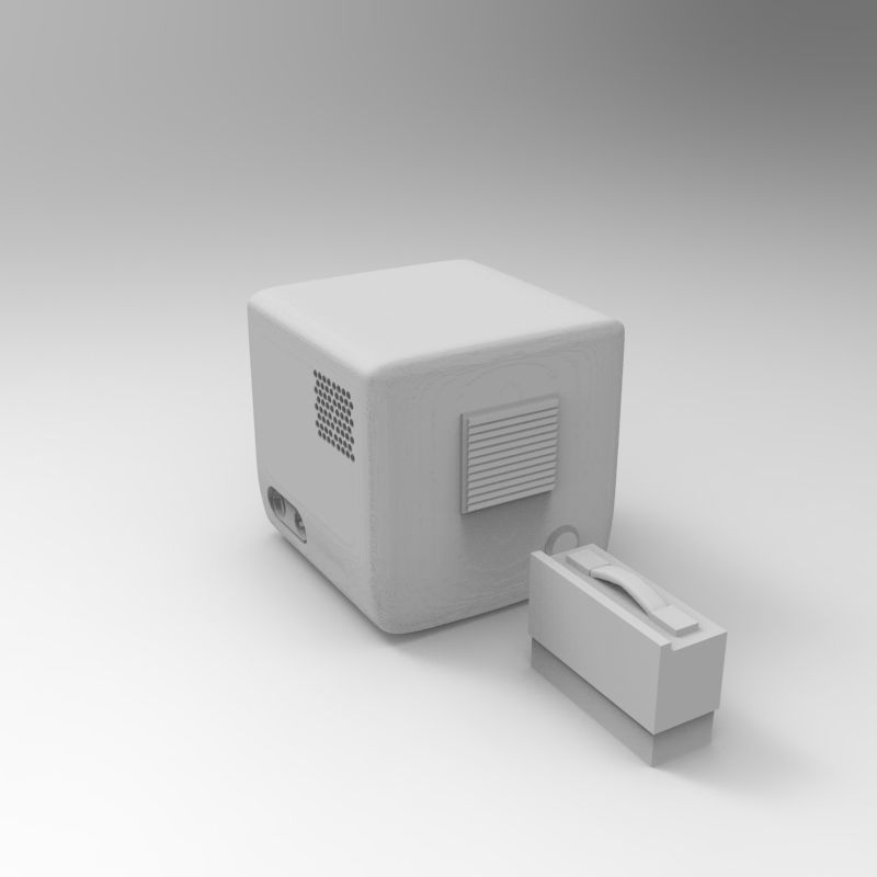 Vintage TV years 1930 - 1950 - 1-35 scale accessory for dioramas 3D print model_7