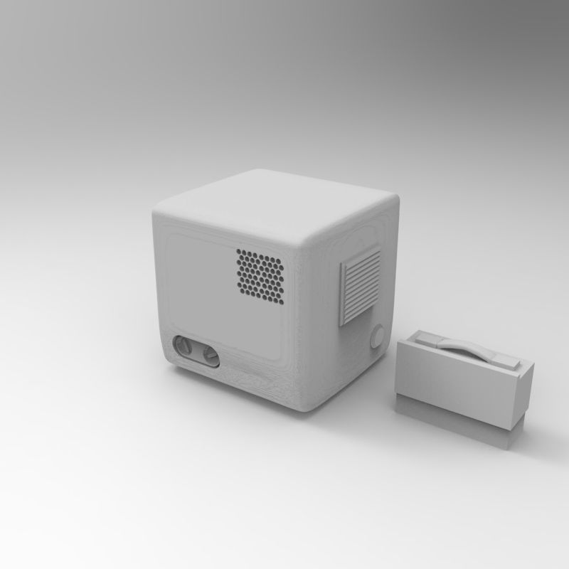 Vintage TV years 1930 - 1950 - 1-35 scale accessory for dioramas 3D print model_6