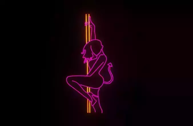 neon Woman  p2 decoration 3D model