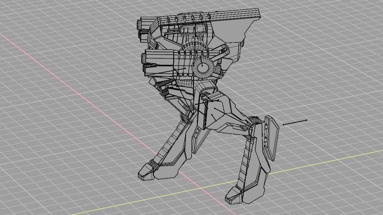Raptor Combat Robot rigged character 3D model_15