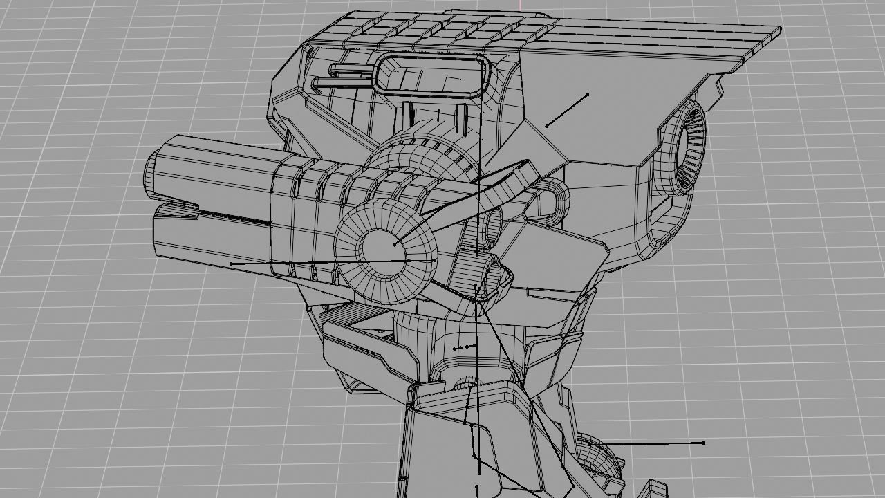 Raptor Combat Robot rigged character 3D model_20