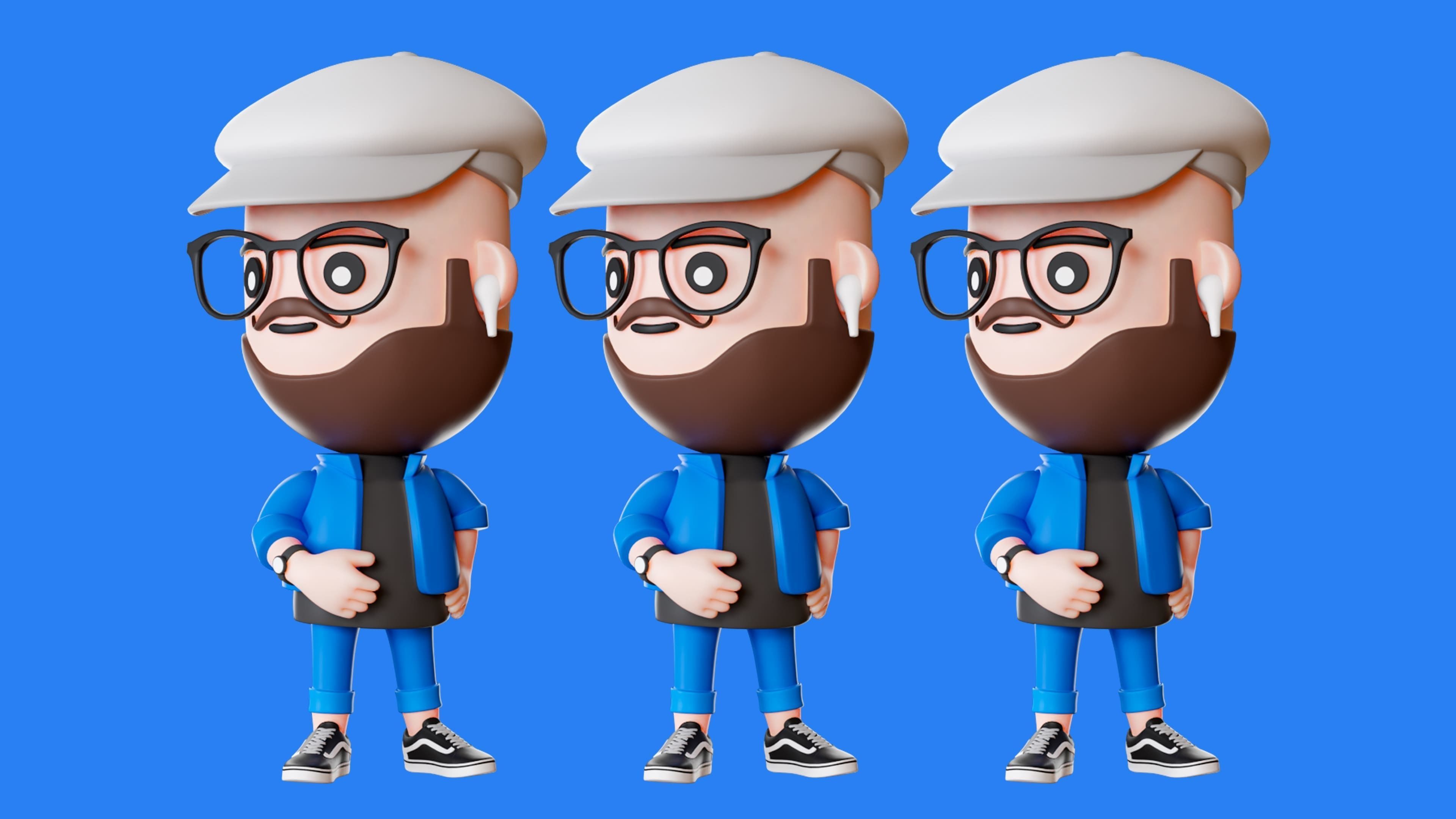 Cute Characters 4  Low-poly 3D model_18