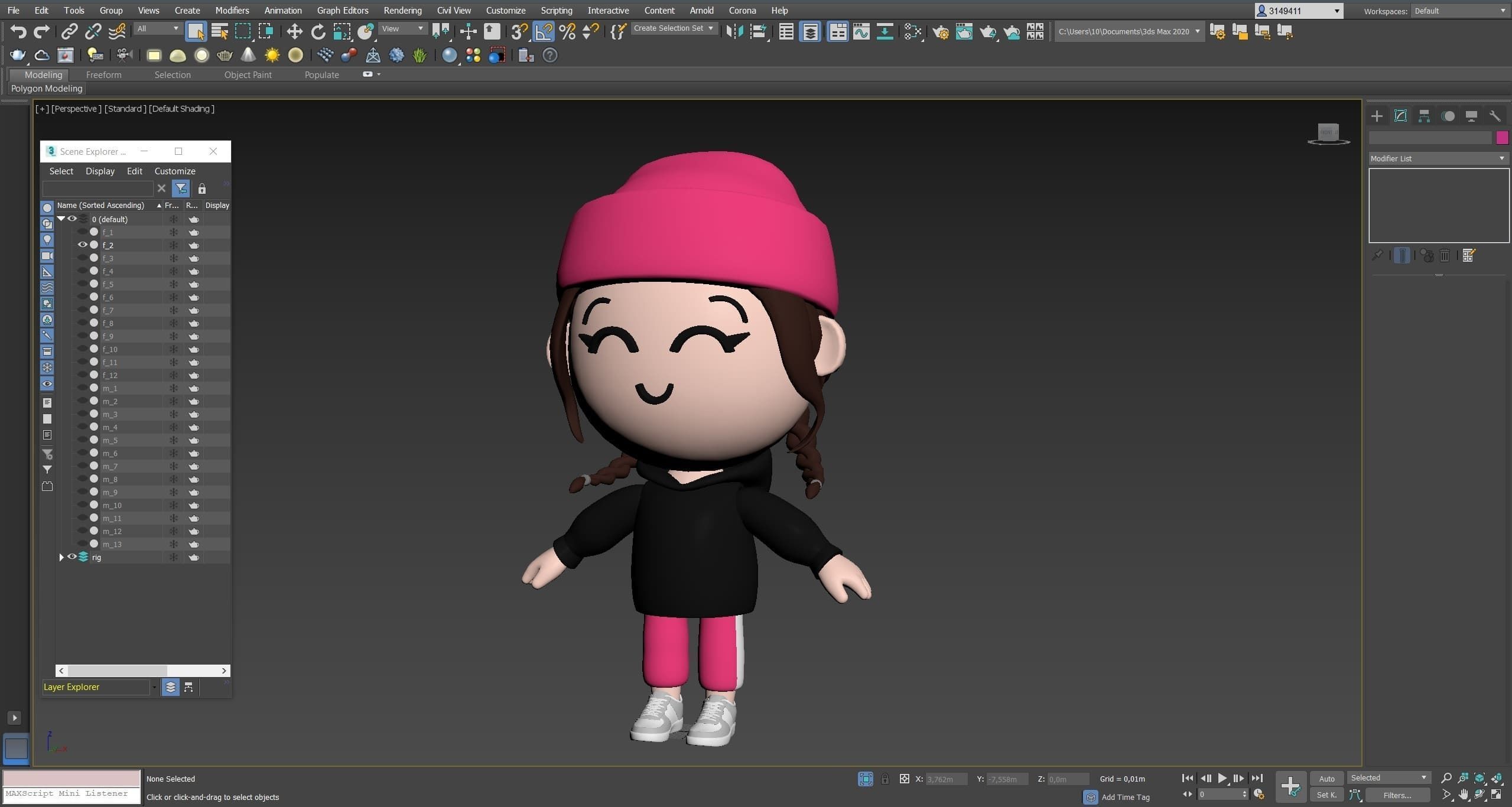 Cute Characters 4  Low-poly 3D model_25
