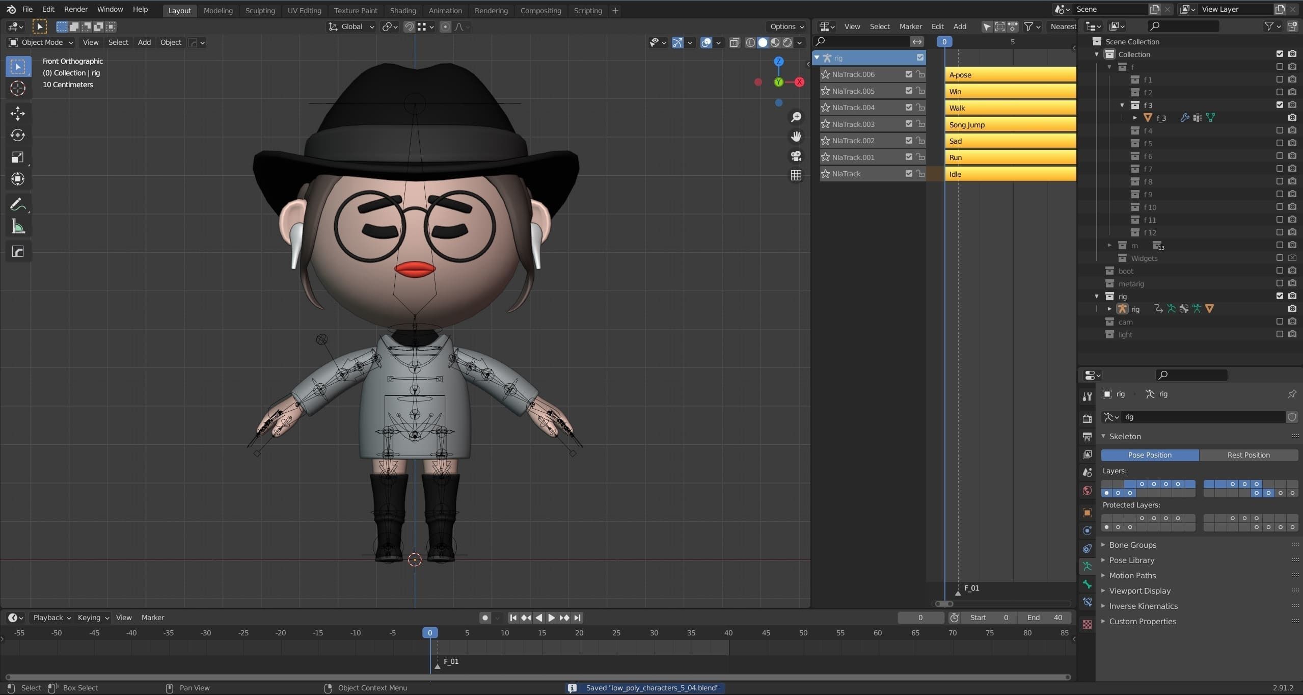 Cute Characters 4  Low-poly 3D model_24