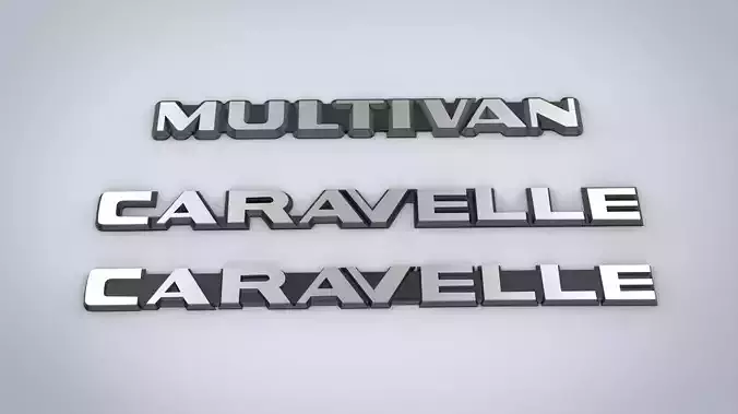 MULTIVAN CARAVELLE logos car modification  3D print model
