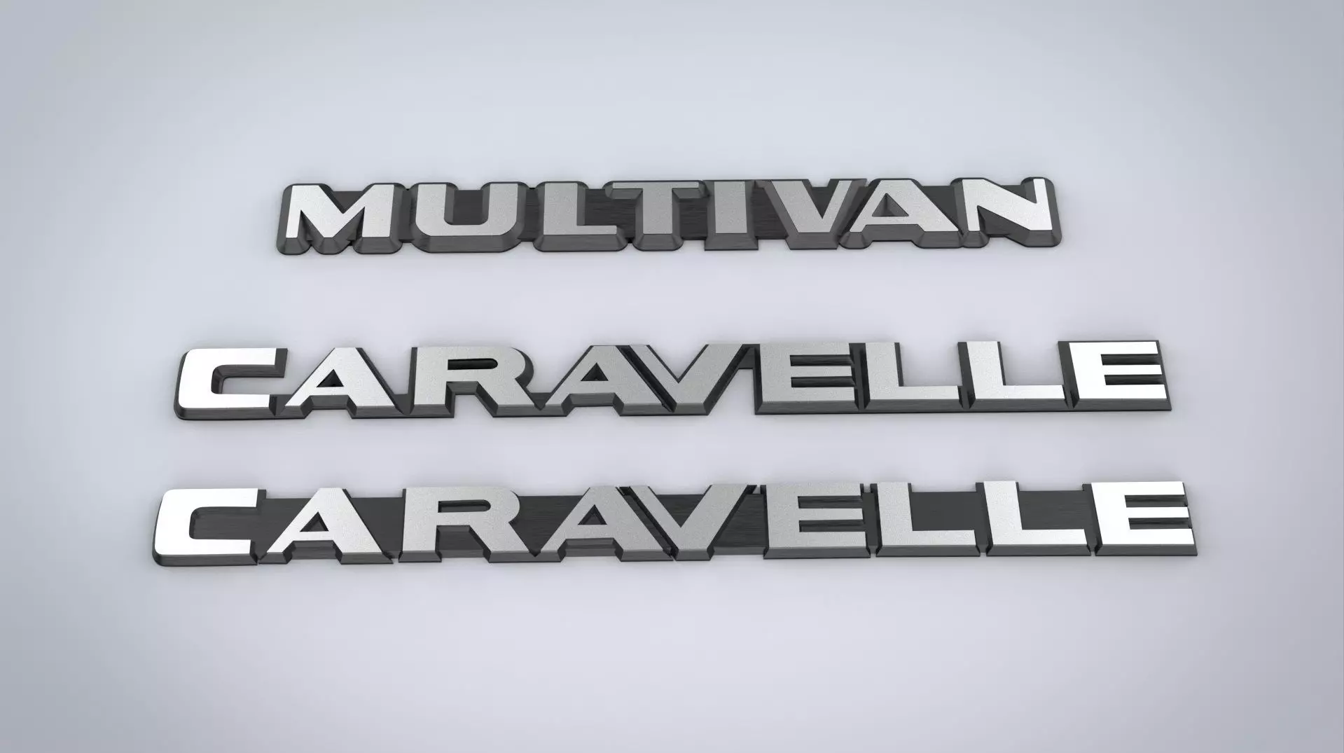 MULTIVAN CARAVELLE logos car modification  3D print model_0