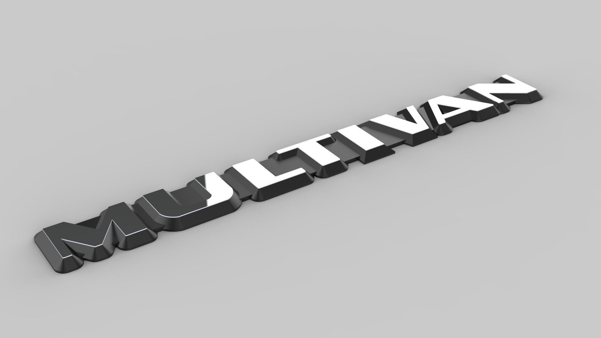 MULTIVAN CARAVELLE logos car modification  3D print model_3
