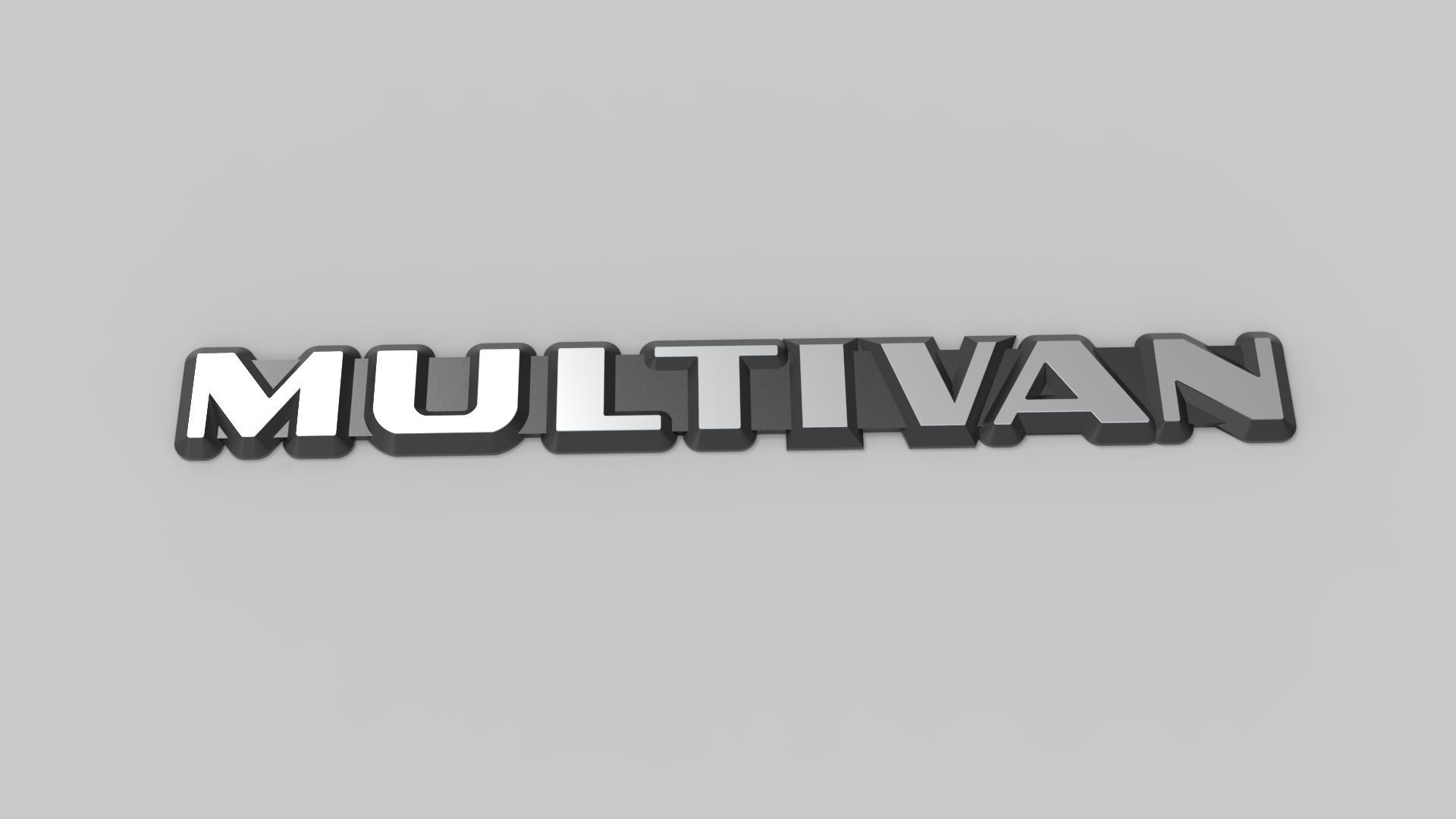 MULTIVAN CARAVELLE logos car modification  3D print model_1