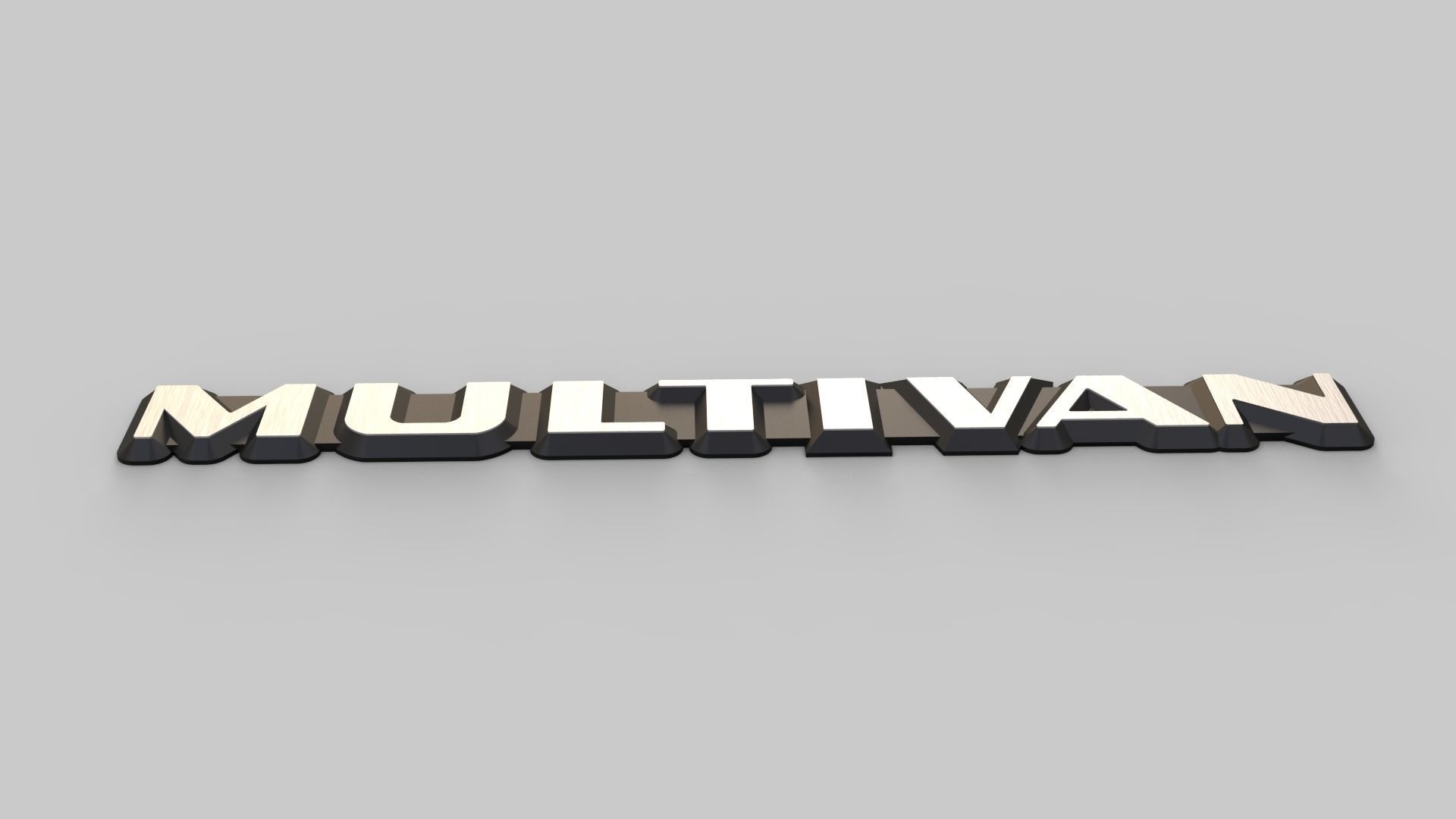 MULTIVAN CARAVELLE logos car modification  3D print model_5