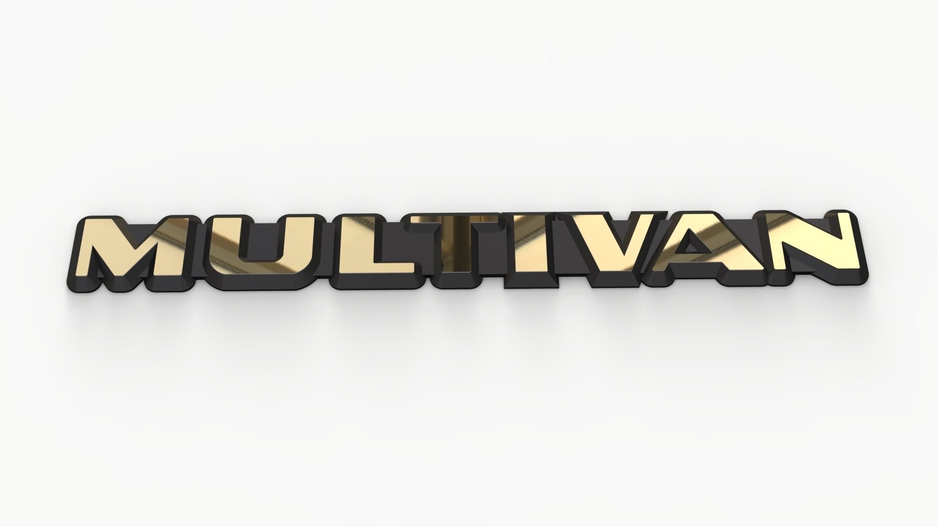 MULTIVAN CARAVELLE logos car modification  3D print model_6