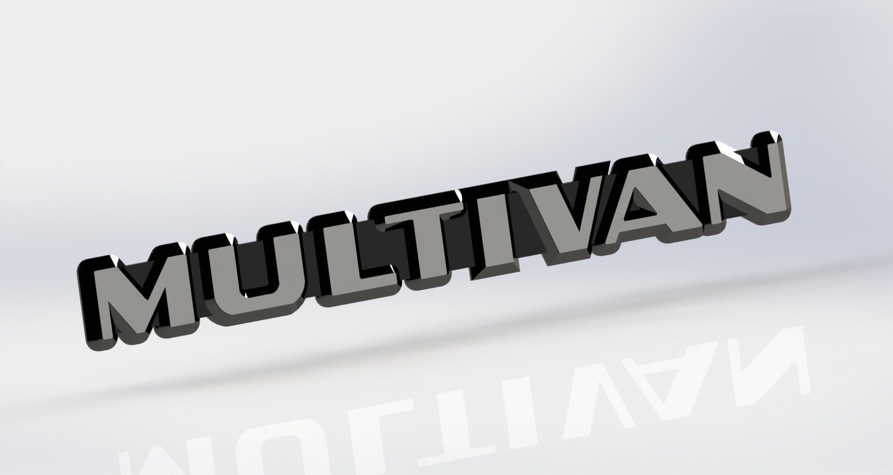 MULTIVAN CARAVELLE logos car modification  3D print model_8