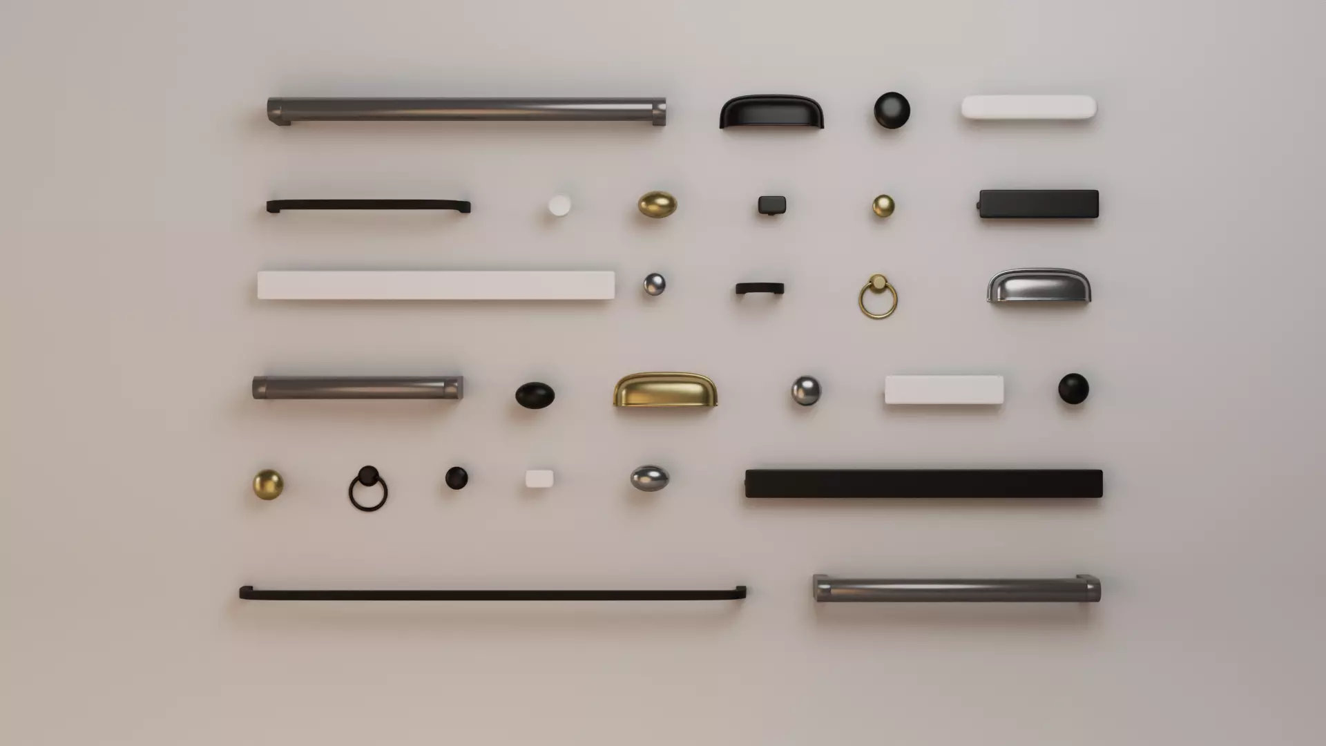 Ikea Handles and Knobs pack2 3D model