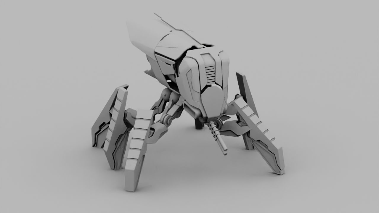Fly robot  rigged character 3D model_13