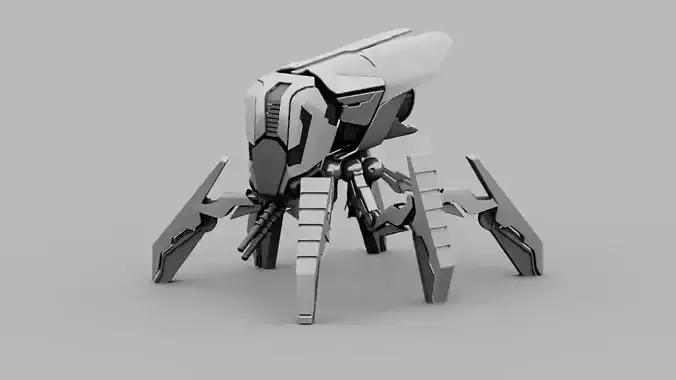 Fly robot  rigged character
